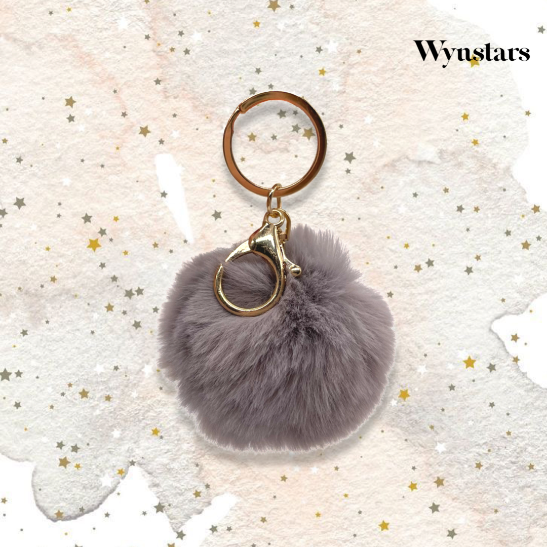 Pompom Fluffy Fur Ball with KeyChain