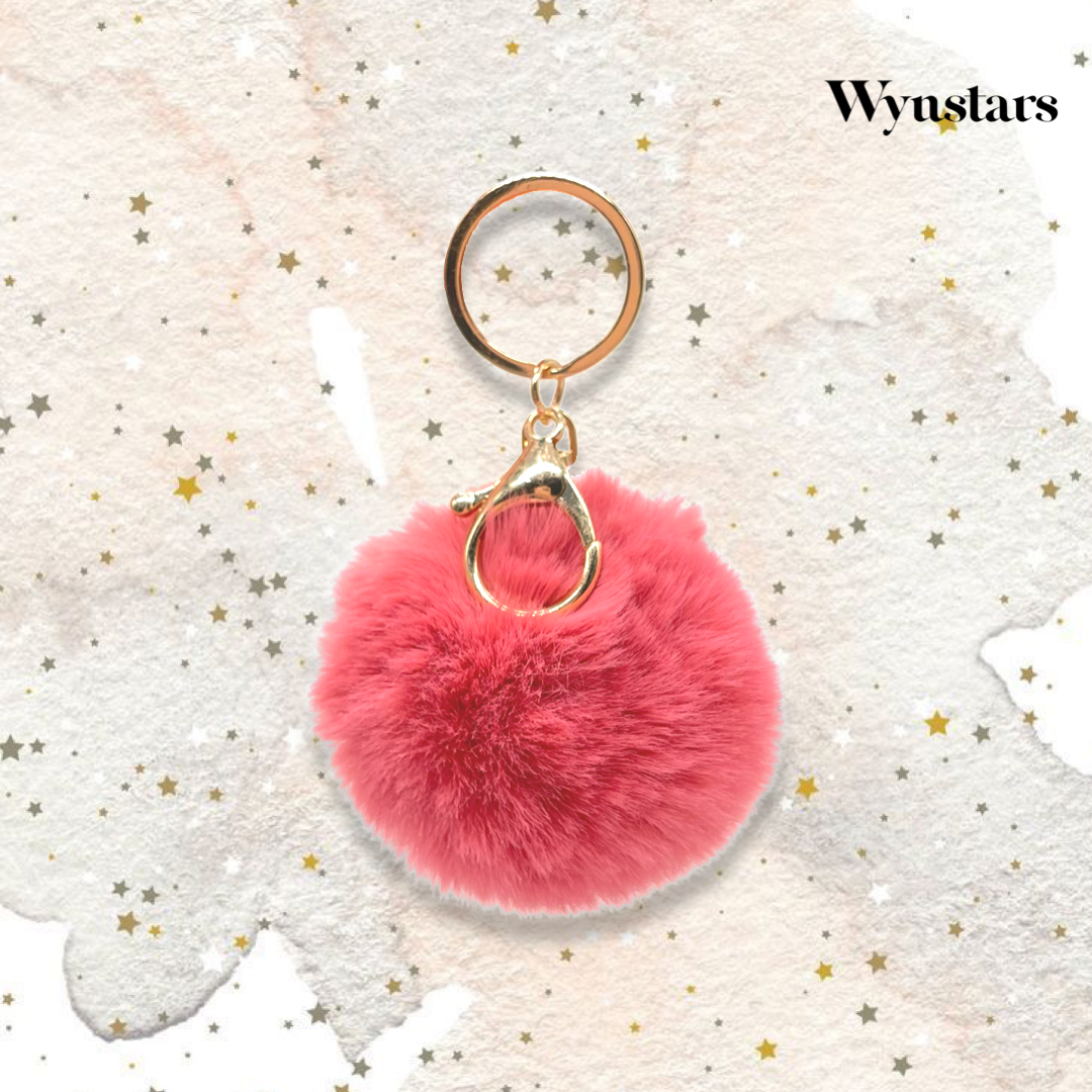 Pompom Fluffy Fur Ball with KeyChain